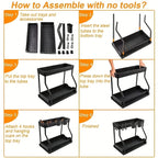Under‑Sink Sliding Organizer – Double Layer Storage Rack